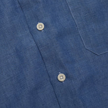 Load image into Gallery viewer, Beswick 03 Petrol Linen Bowling Shirt