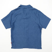 Load image into Gallery viewer, Beswick 03 Petrol Linen Bowling Shirt