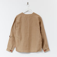 Load image into Gallery viewer, Baines 13 Mushroom Linen Over Shirt