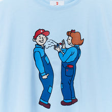 Load image into Gallery viewer, Joe Parfum DTF Printed Sky Blue Australian Super Cotton T Shirt