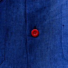 Load image into Gallery viewer, Arkwright 29 Petrol Blue Linen Over Shirt