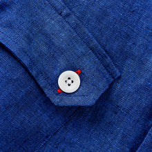Load image into Gallery viewer, Arkwright 29 Petrol Blue Linen Over Shirt