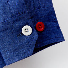 Load image into Gallery viewer, Arkwright 29 Petrol Blue Linen Over Shirt