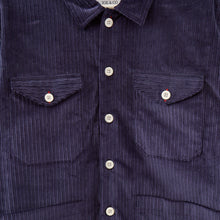 Load image into Gallery viewer, Chadwick 7 Irregular Navy Cord Over Shirt