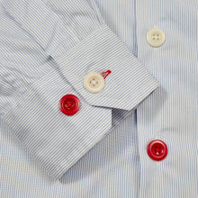 Load image into Gallery viewer, Fulton 8 Luxury 20s/20s Blue Fine Stripe Cotton Shirt