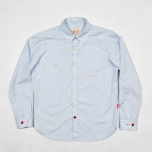Load image into Gallery viewer, Fulton 8 Luxury 20s/20s Blue Fine Stripe Cotton Shirt