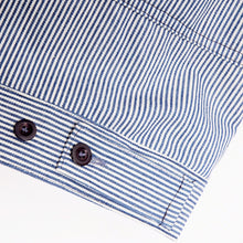 Load image into Gallery viewer, Grafters 3 11oz Yarn Dyed Railroad Stripe Chore Jacket