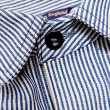 Load image into Gallery viewer, Grafters 3 11oz Yarn Dyed Railroad Stripe Chore Jacket