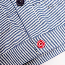 Load image into Gallery viewer, Grafters 3 11oz Yarn Dyed Railroad Stripe Chore Jacket