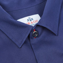 Load image into Gallery viewer, Arkwright 05 Navy Cotton Twill Over Shirt