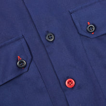 Load image into Gallery viewer, Arkwright 05 Navy Cotton Twill Over Shirt