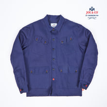 Load image into Gallery viewer, Arkwright 05 Navy Cotton Twill Over Shirt