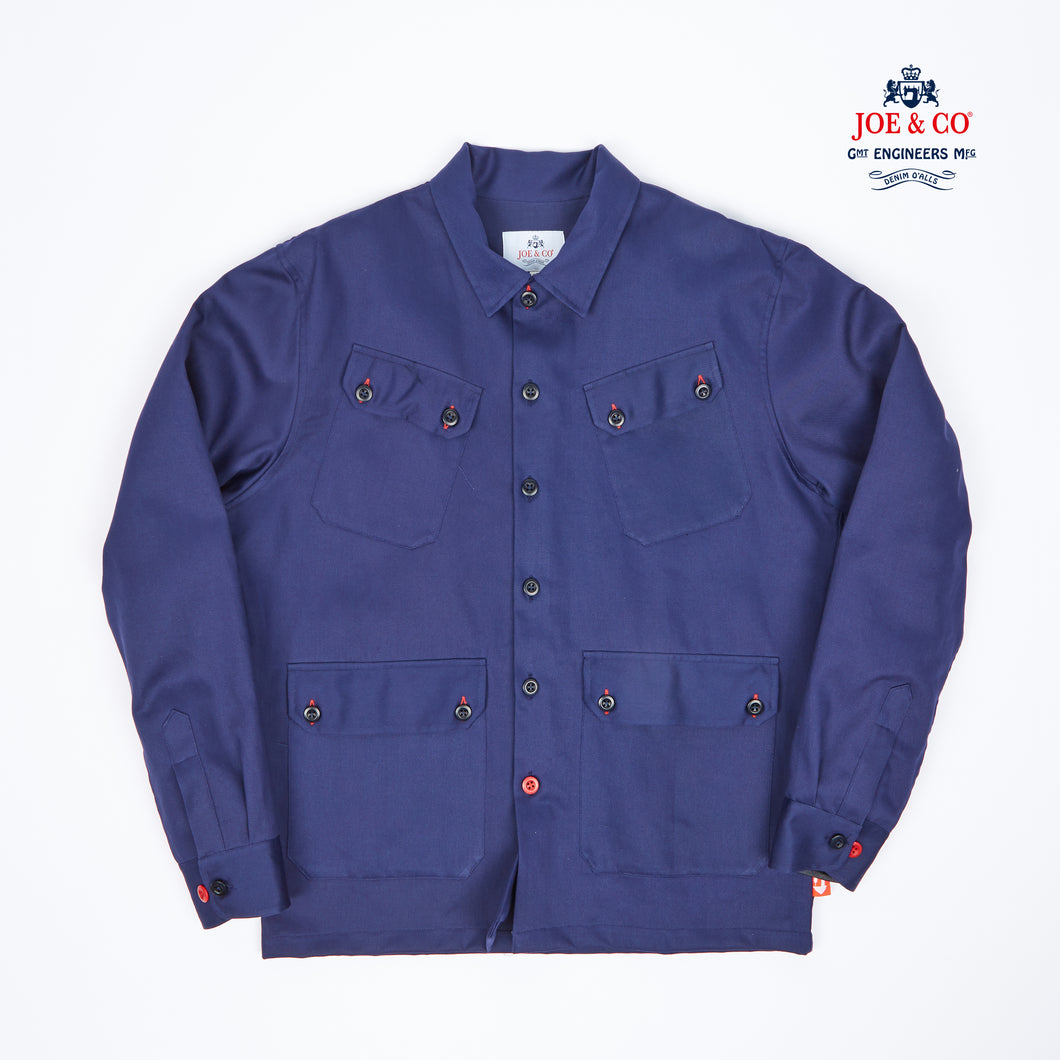 Arkwright 05 Navy Cotton Twill Over Shirt