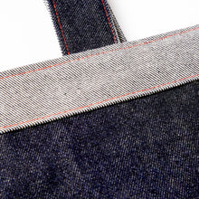 Load image into Gallery viewer, Tote 2 British woven 14.5 oz White Selvedge Denim Tote Bag