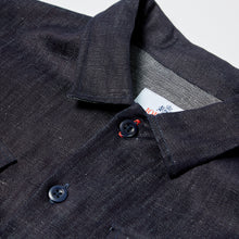 Load image into Gallery viewer, Arkwright 09 Indigo Dipped Cotton & Linen Mix Over Shirt