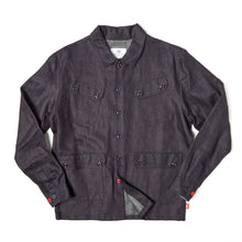 Load image into Gallery viewer, Arkwright 09 Indigo Dipped Cotton & Linen Mix Over Shirt