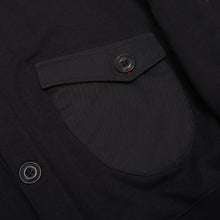 Load image into Gallery viewer, Val 03 Jet Black Knitted Loopback Cardigan