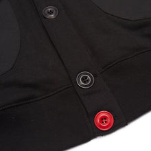 Load image into Gallery viewer, Val 03 Jet Black Knitted Loopback Cardigan