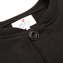 Load image into Gallery viewer, Val 03 Jet Black Knitted Loopback Cardigan