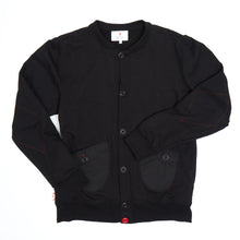 Load image into Gallery viewer, Val 03 Jet Black Knitted Loopback Cardigan