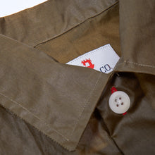 Load image into Gallery viewer, Arkwright 19 Water Repellent Wax Coated Dark Olive Cotton Over Shirt