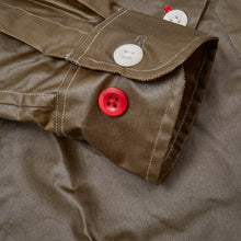 Load image into Gallery viewer, Arkwright 19 Water Repellent Wax Coated Dark Olive Cotton Over Shirt