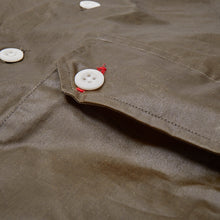 Load image into Gallery viewer, Arkwright 19 Water Repellent Wax Coated Dark Olive Cotton Over Shirt