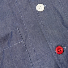 Load image into Gallery viewer, Baines 08 Denim Blue Chambray Cotton Over Shirt