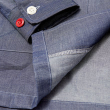 Load image into Gallery viewer, Baines 08 Denim Blue Chambray Cotton Over Shirt