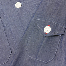 Load image into Gallery viewer, Baines 08 Denim Blue Chambray Cotton Over Shirt