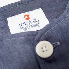 Load image into Gallery viewer, Baines 08 Denim Blue Chambray Cotton Over Shirt