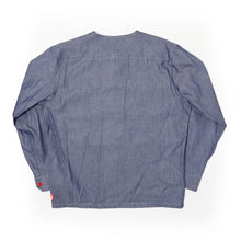 Load image into Gallery viewer, Baines 08 Denim Blue Chambray Cotton Over Shirt