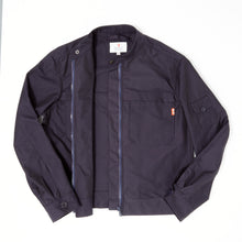 Load image into Gallery viewer, Crossley 2 Nanosphere®️Coated Cotton Twill Navy Biker Jacket
