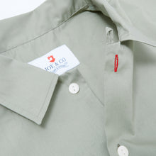 Load image into Gallery viewer, Camp 03 Powder Green Bowling Short Sleeve Cotton Poplin Bowling Shirt