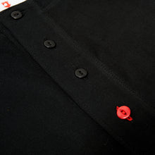 Load image into Gallery viewer, Bolin 2 Black Supima fine Cotton Short Sleeve Henley