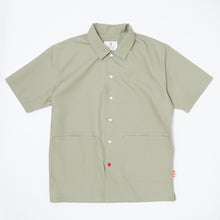 Load image into Gallery viewer, Camp 03 Powder Green Bowling Short Sleeve Cotton Poplin Bowling Shirt