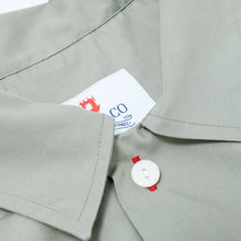 Load image into Gallery viewer, Camp 03 Powder Green Bowling Short Sleeve Cotton Poplin Bowling Shirt