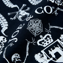 Load image into Gallery viewer, Skull & Bones black bandana