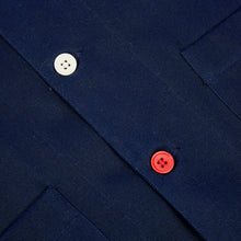 Load image into Gallery viewer, Baines 05 Navy Cotton Twill Over Shirt