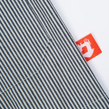 Load image into Gallery viewer, Chadwick 02 navy cotton railroad stripe potters over shirts