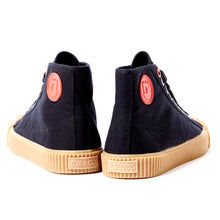 Load image into Gallery viewer, Joe & Co X Gola 01 Black Canvas & Vulcanised Gum Rubber Hi Top