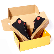 Load image into Gallery viewer, Joe & Co X Gola 01 Black Canvas & Vulcanised Gum Rubber Hi Top