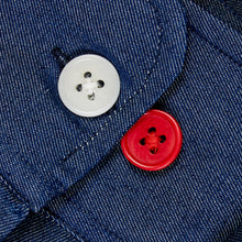 Load image into Gallery viewer, Talbot 02 navy chambray cotton penny round work shirt