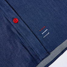 Load image into Gallery viewer, Talbot 02 navy chambray cotton penny round work shirt