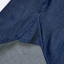 Load image into Gallery viewer, Talbot 02 navy chambray cotton penny round work shirt