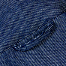 Load image into Gallery viewer, Talbot 02 navy chambray cotton penny round work shirt