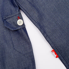 Load image into Gallery viewer, Dunham 02 Luxury Dark Blue Chambray Patch Shirt
