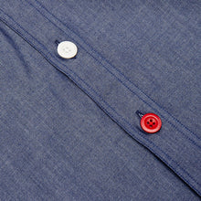 Load image into Gallery viewer, Dunham 02 Luxury Dark Blue Chambray Patch Shirt