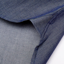 Load image into Gallery viewer, Dunham 02 Luxury Dark Blue Chambray Patch Shirt