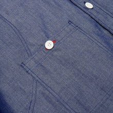 Load image into Gallery viewer, Dunham 02 Luxury Dark Blue Chambray Patch Shirt